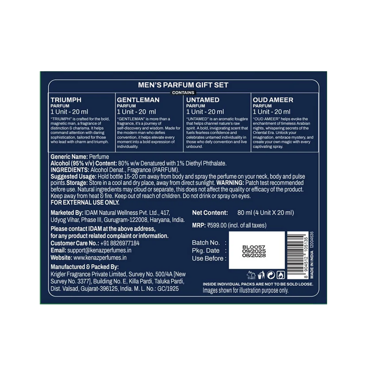 Men Parfum Gift Set - 4 x 20ml