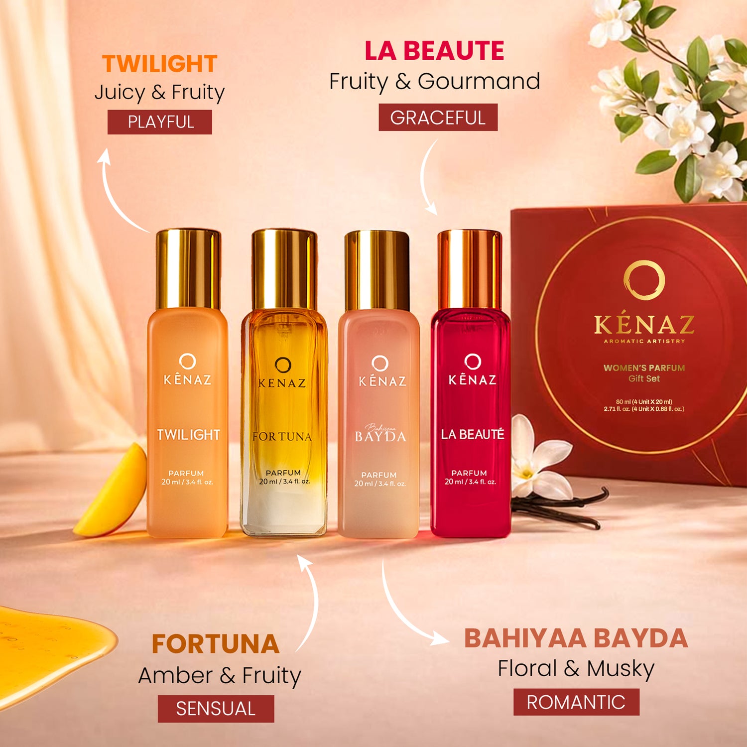 Women Parfum Gift Set - 4 x 20ml