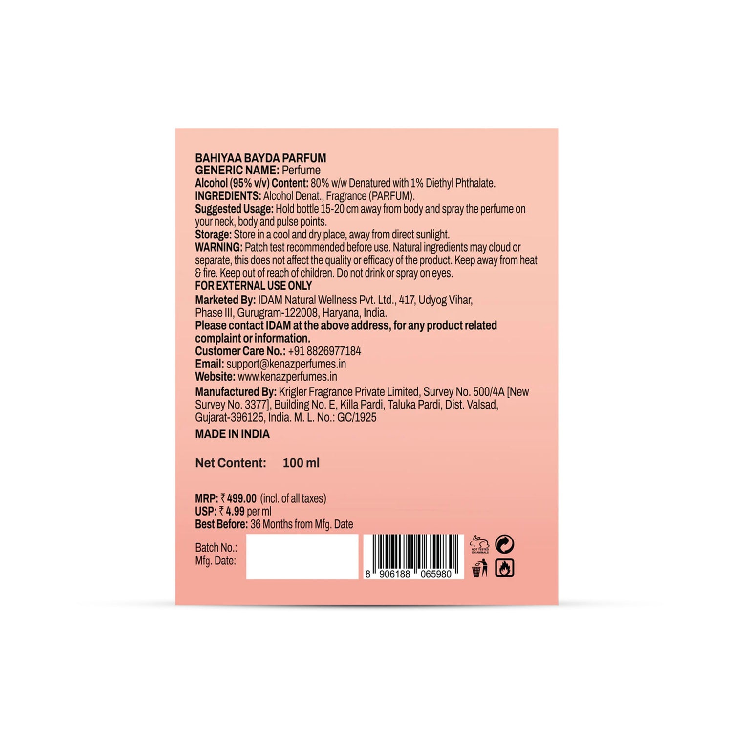 BAHIYAA BAYDA - 100ml