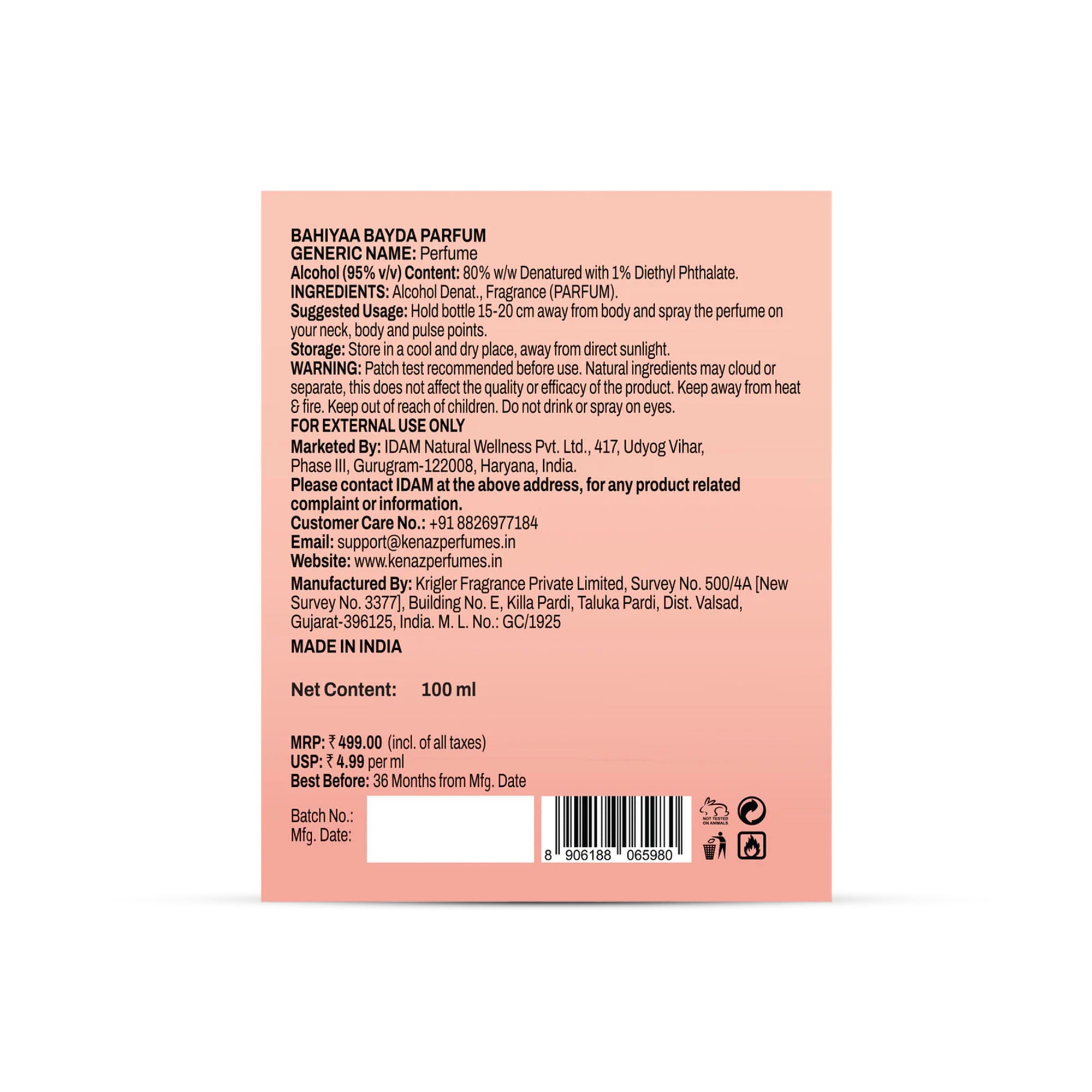 BAHIYAA BAYDA - 100ml