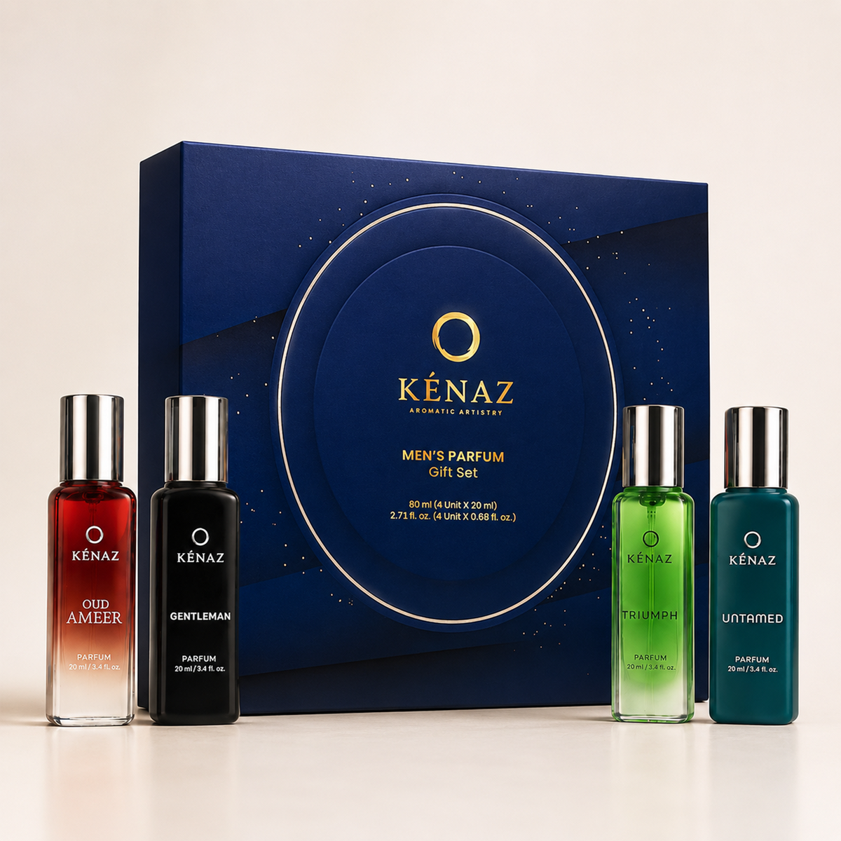 Vibe Kenaz Men Parfum Gift Set 4 x 20ml - Image 1