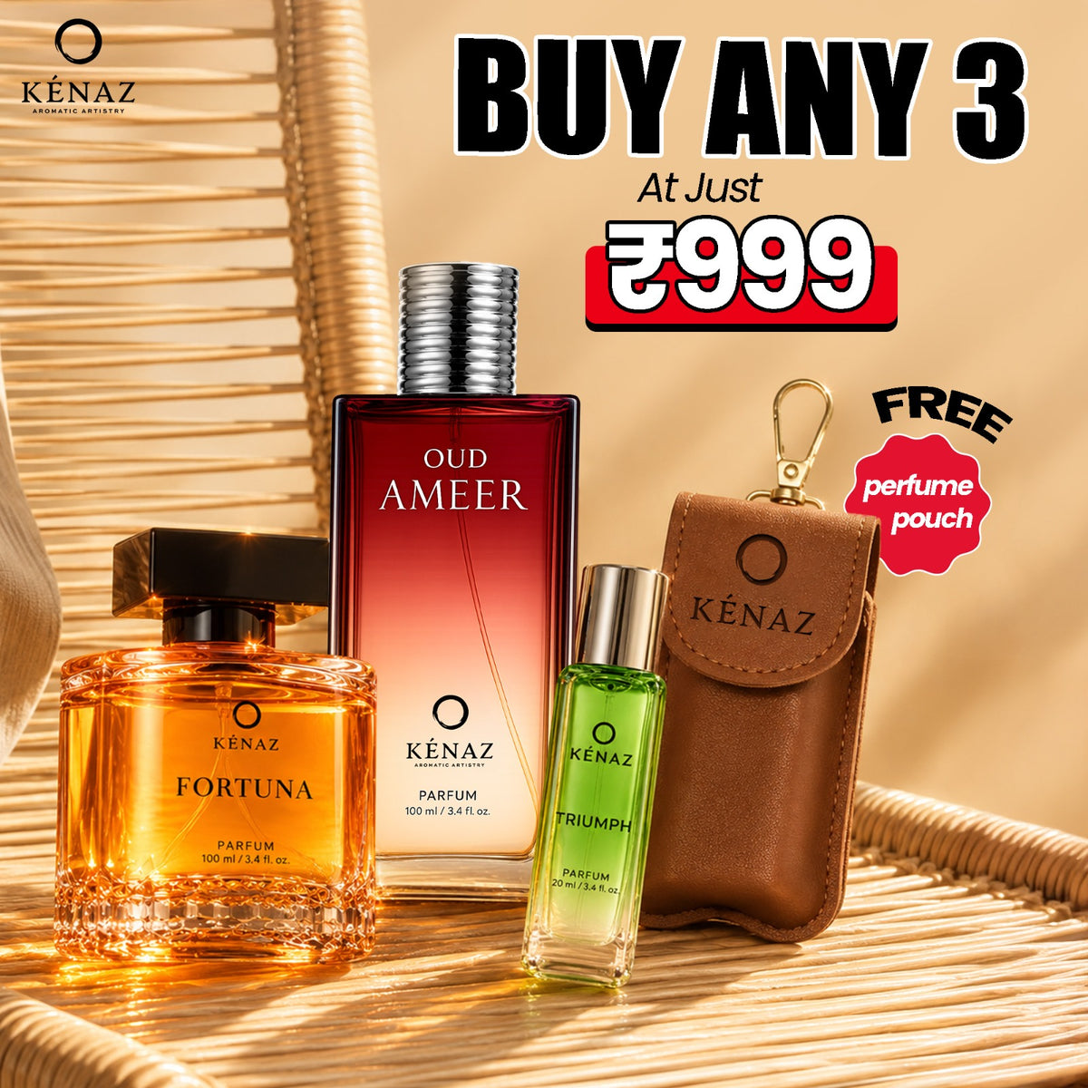 OUD 100ML + FORTUNA 100ML + TRIUMPH 20ML